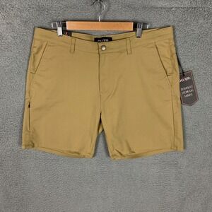 DU/ER Nustretch Chino‎ Shorts Mens Size 38 Khaki 7" Inseam Stretch DUER NWT $89